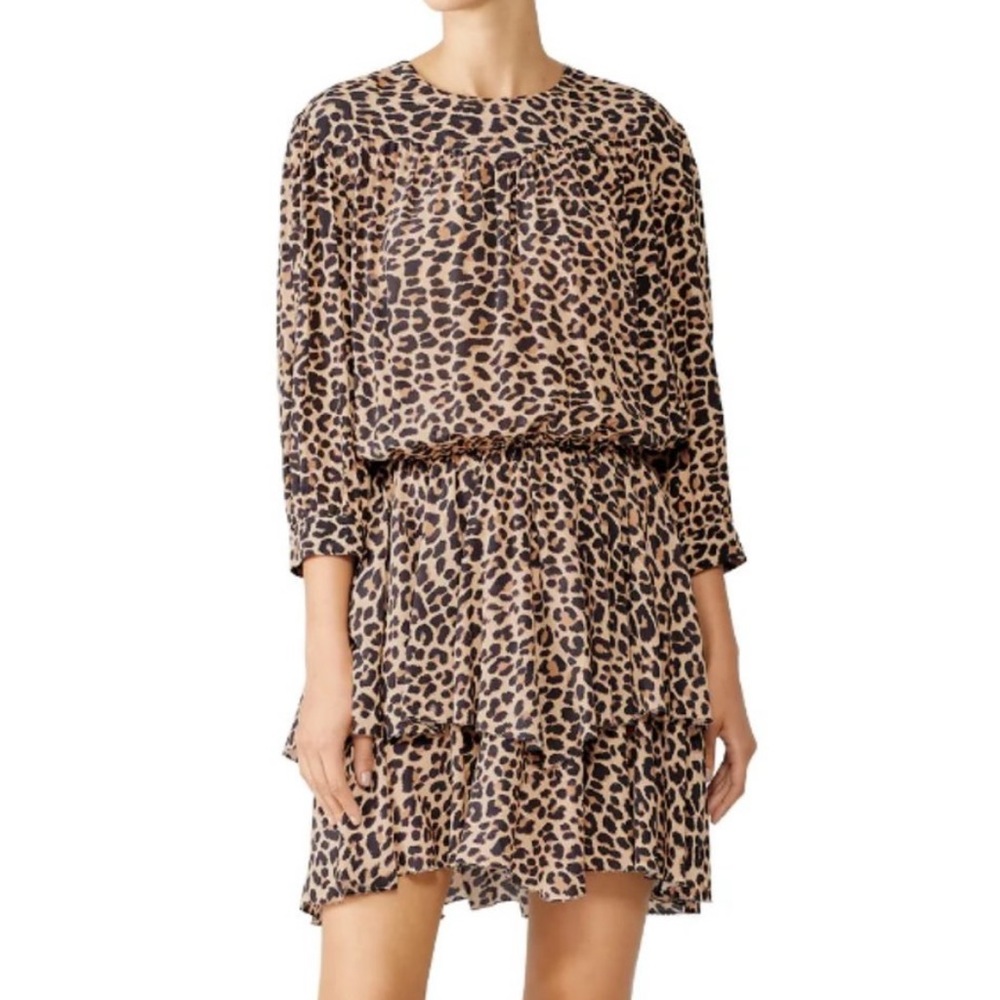 Zadig & Voltaire Rooka Leopard Print Mini Dress